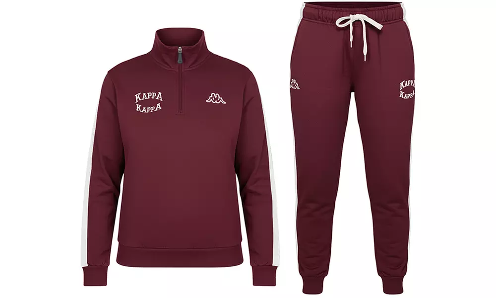 Tuta pigiama homewear da donna Kappa in cotone felpato