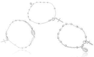 Rosary Bracelets in Italian Sterling Silver