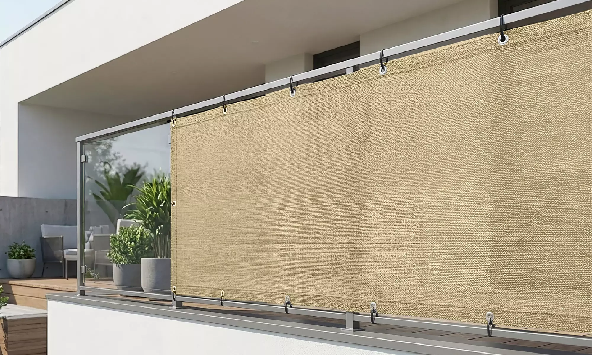 Lona protectora para balcones, terrazas y barandillas