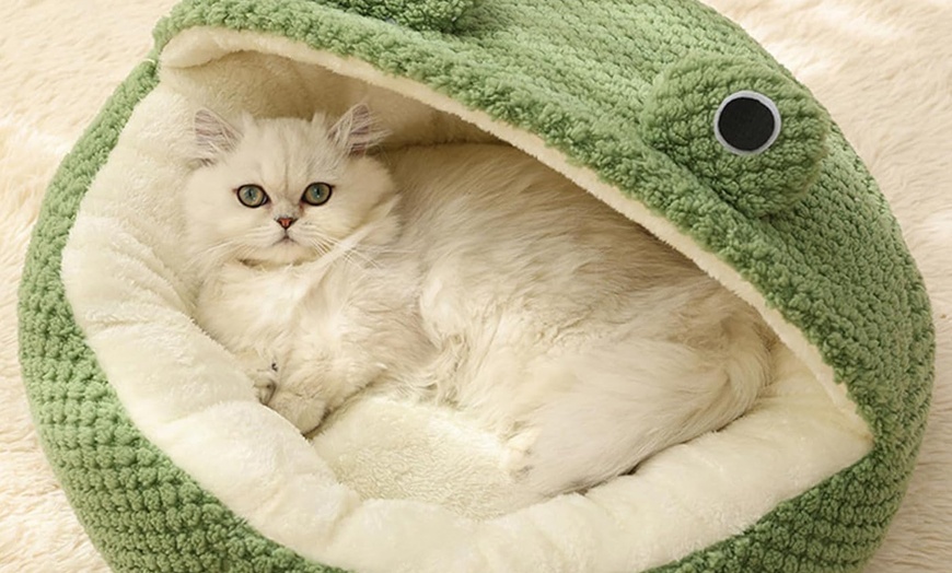 Image 5: Pet Nesting Sleeping Bed - PETBED-WHT, PETBED-GRN, or PETBED-FROG