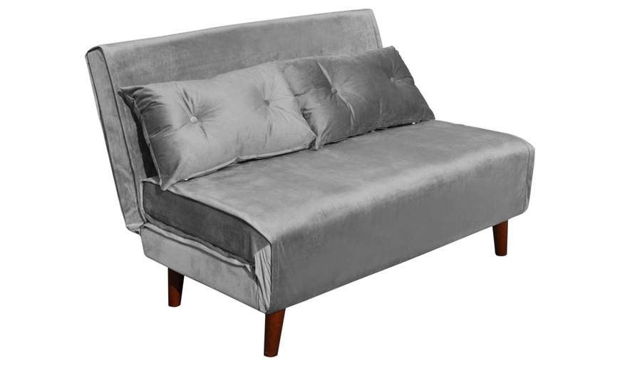 Image 9: 2 Seater Sofa Bed with Cushions