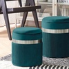 Image 13: Poufs en velours de luxe avec espace de rangement