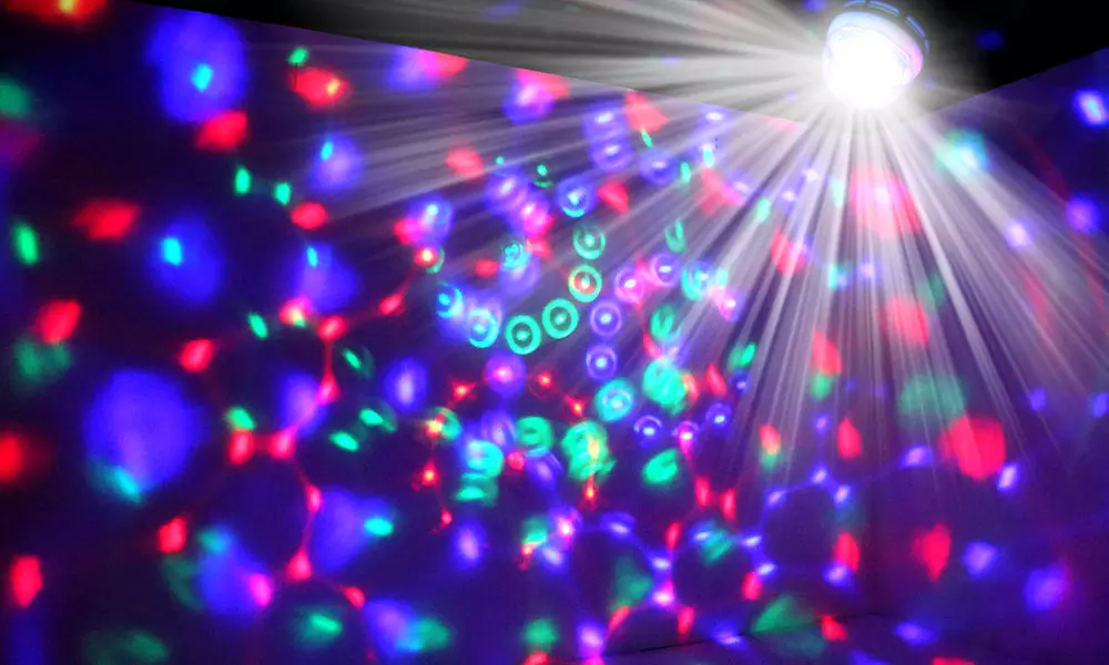 Color-Changing Rotating Globe LED Light Bulbs (2-Pack) - Second Medium