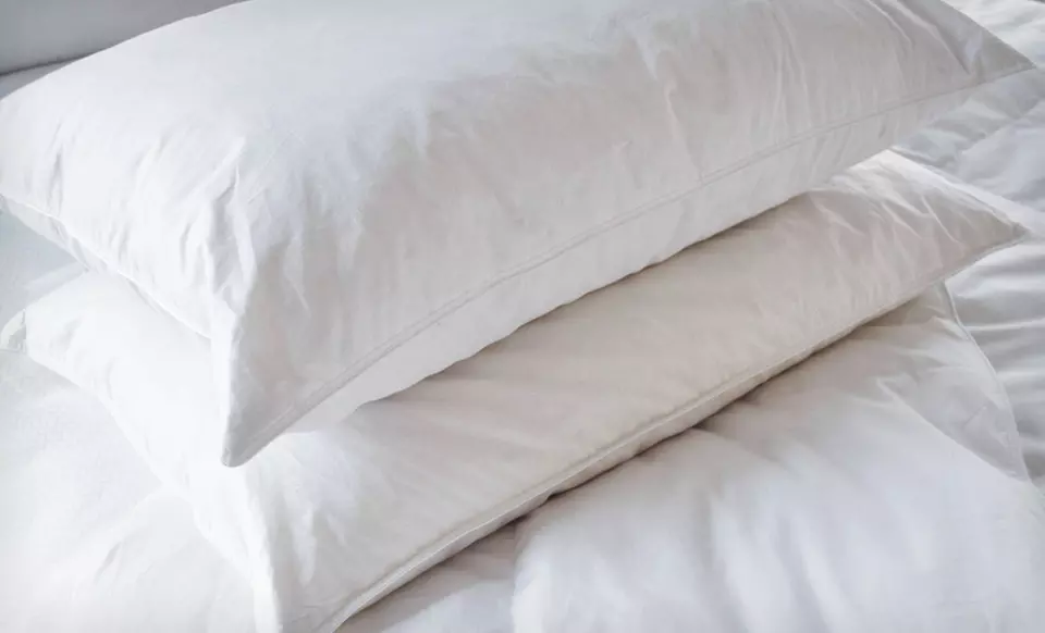 Natural Comfort Heavy-Filled White Goose-Feather and Down Comforter with or without Pillows (51% Off). Four Options Available. Free Shipping. - Second Medium
