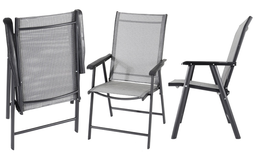 Image 17: Tempered Glass Table with Two Chairs