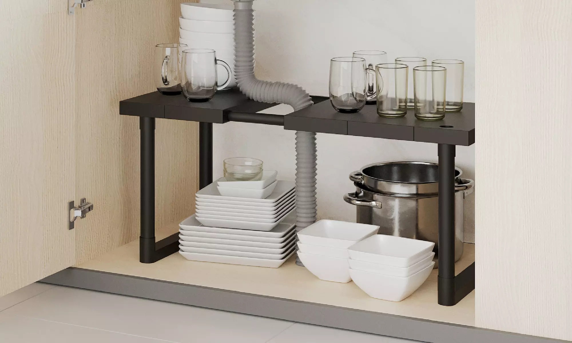 Organizer/Regal für den Waschbecken-Unterschrank