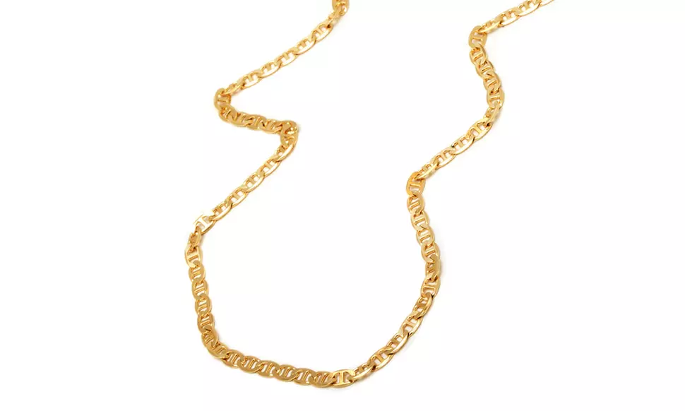 18K Gold Filled Flat Marina-Link Chain Necklaces - Primary Image