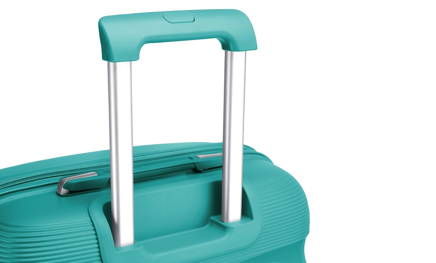 Image 11: Kono 24-Inch Colourful PP Hardshell Suitcase with TSA Lock