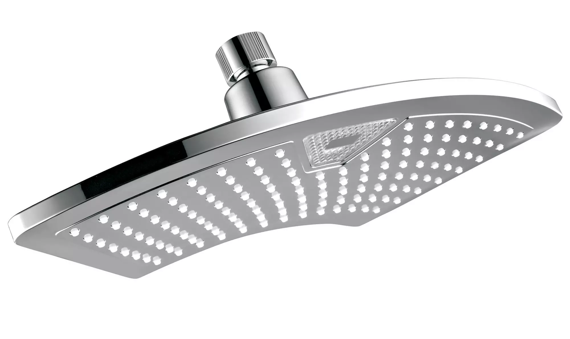 12" Fan Rainfall Showerhead with Color-Changing LED/LCD Temperature Display - Second Medium