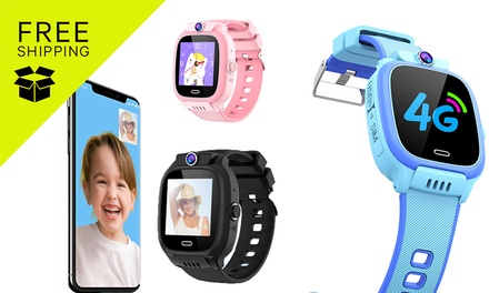 Free Shipping: 4G Kids' GPS Tracker Smart Watch - Pink - Ever Mercantile Limited