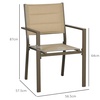 Image 14: Two Garden Dining Chairs in Black, Grey or Beige