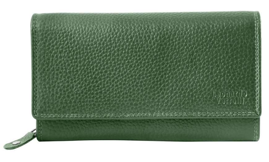 Image 22: Cartera de piel genuina para mujer Leonardo Verrelli