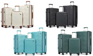 ABS Sculpted Horizontal Design Suitcases