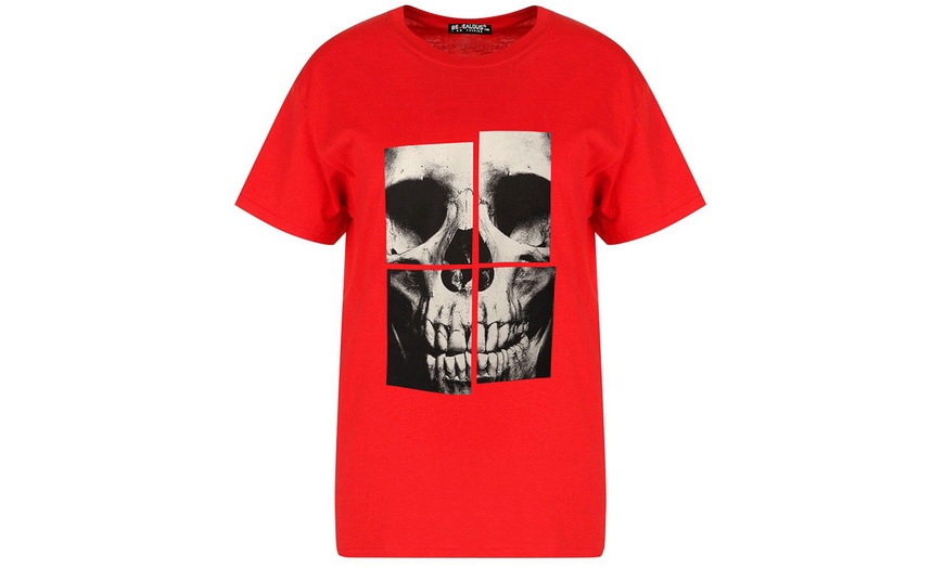 Image 17: Halloween Scary Face Oversized Tshirt 