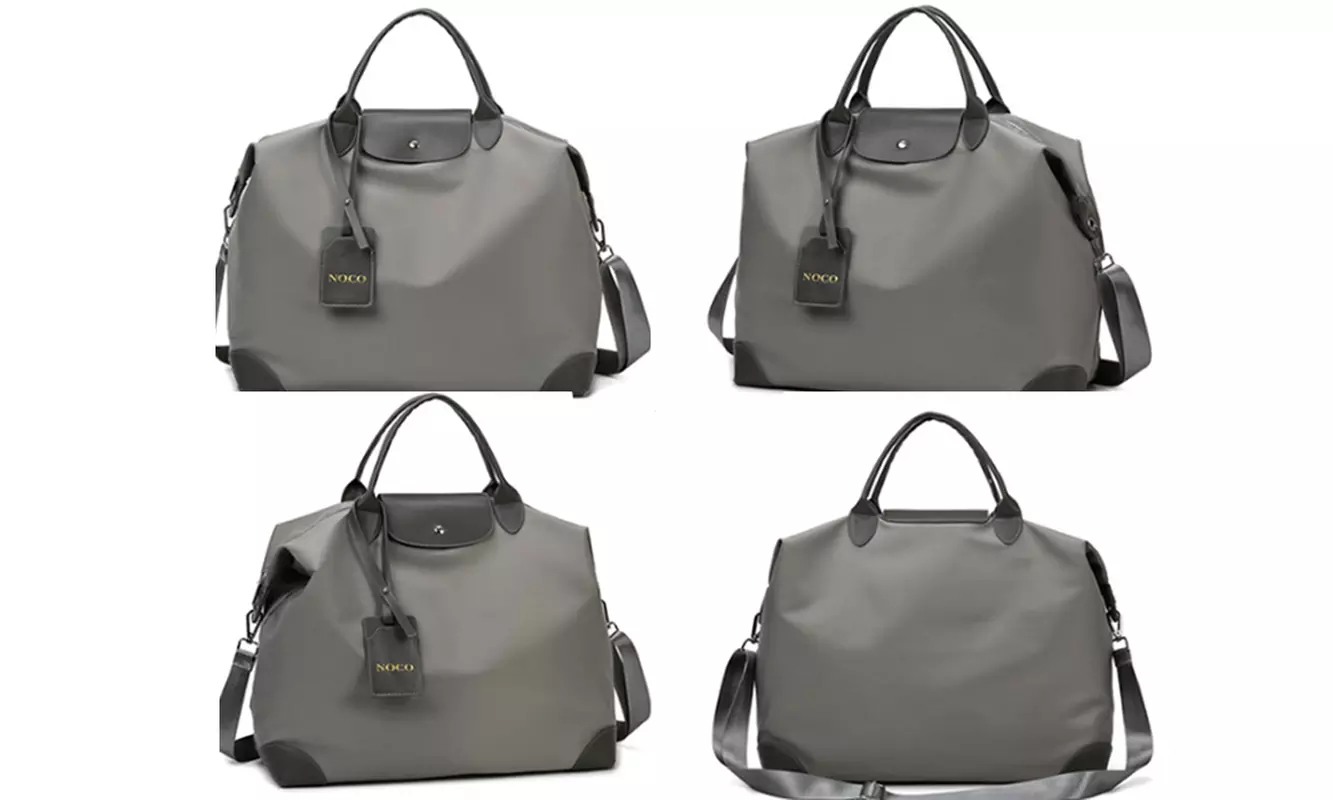 Water-resistant Large Tote Bag with Zip Closure and Trolley Sleeve