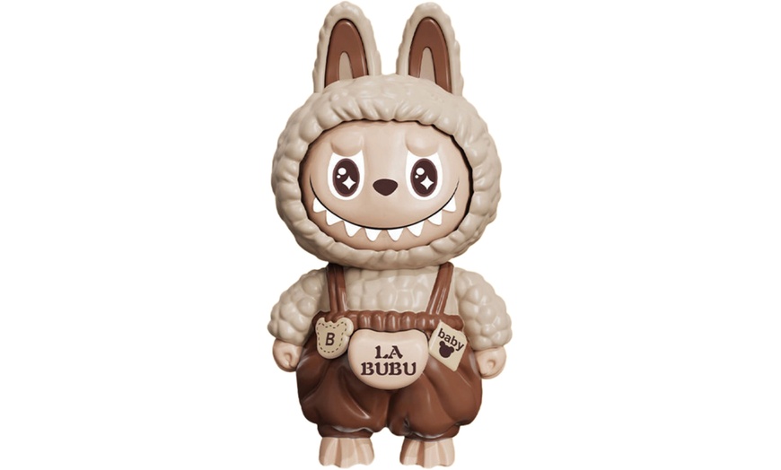 Image 5: Labubu-Inspired Keychain with Push Button to Change Expressions