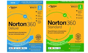 Norton 360 Standard or 360 Deluxe 2023 1-Year Subscription