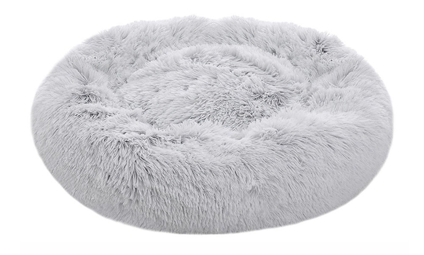 Image 6: 60cm Soft Washable Plush Pet Bed