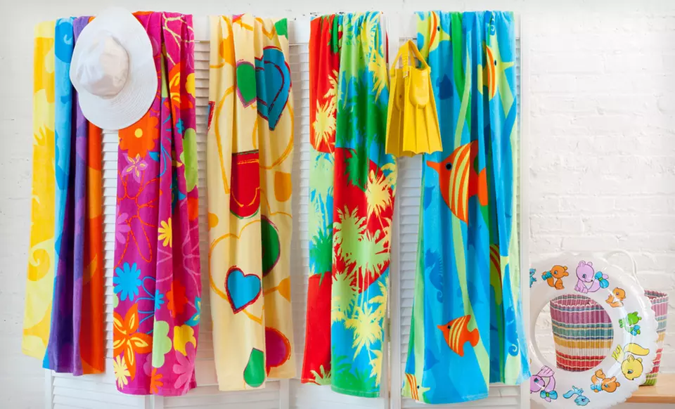 $13.99 for a Tropicale Velour Beach Towel 2-Pack ($59.98 List Price). Multiple Styles. Free Returns. - Primary Image