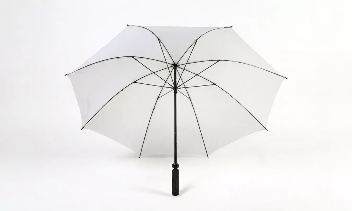 White Golf Umbrella with Fibreglass Frame