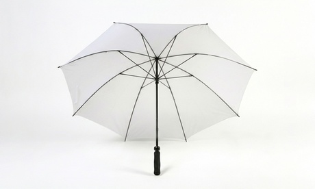Groupon Women's White Golf Umbrella With Fibreglass Frame