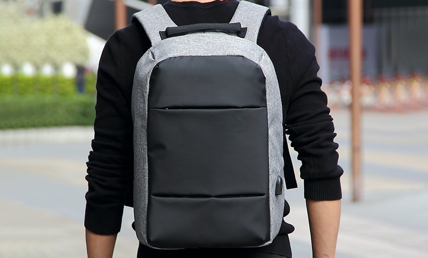 Image 3: Storex Anti-Theft Laptop Backpack