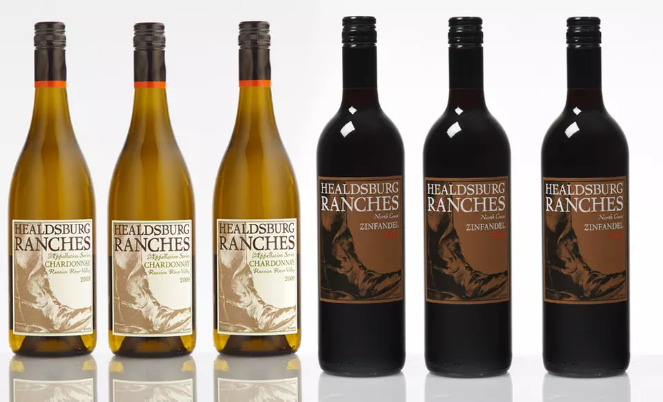Healdsburg Ranches Wine 6-Pack. Shipping Included. - Primary Image