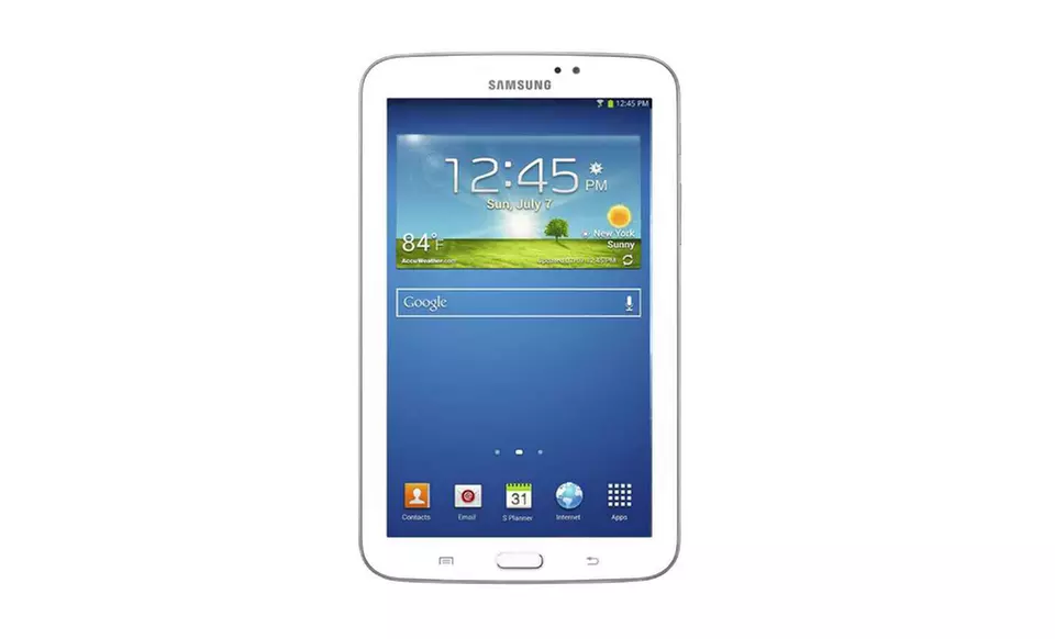 Samsung 7" Galaxy Tab 3 8GB Android Tablet in Black or White. (Manufacturer Refurbished) Free Returns. - Second Medium