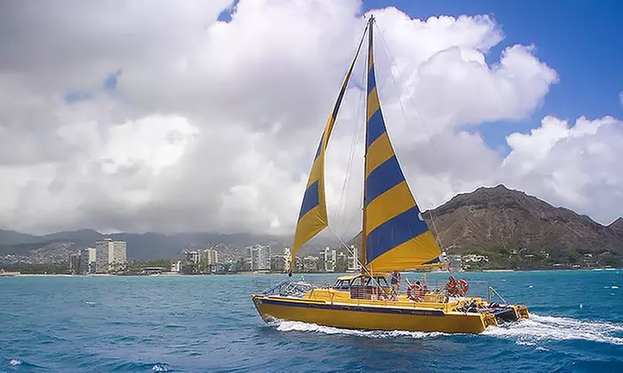Diamond Head Sail, Sea-Life-Tour Sail, or Sunset Sail for Two from Manu Kai Catamaran (51% Off) - Second Medium
