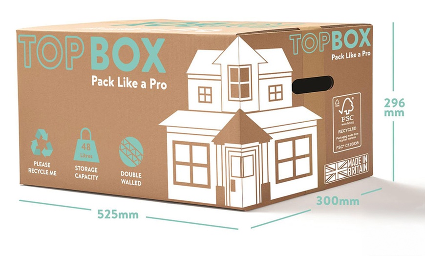 Image 11: TopBox Large 48 Litre Double Walled Multipack Moving and Storage Boxes