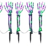 Image 3: Five-Pack Halloween Solar Skull Hand Ground Lights
