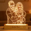 Image 1: Niestandardowa drewniana lampa nocna 3D z personalizowanym zdjęciem