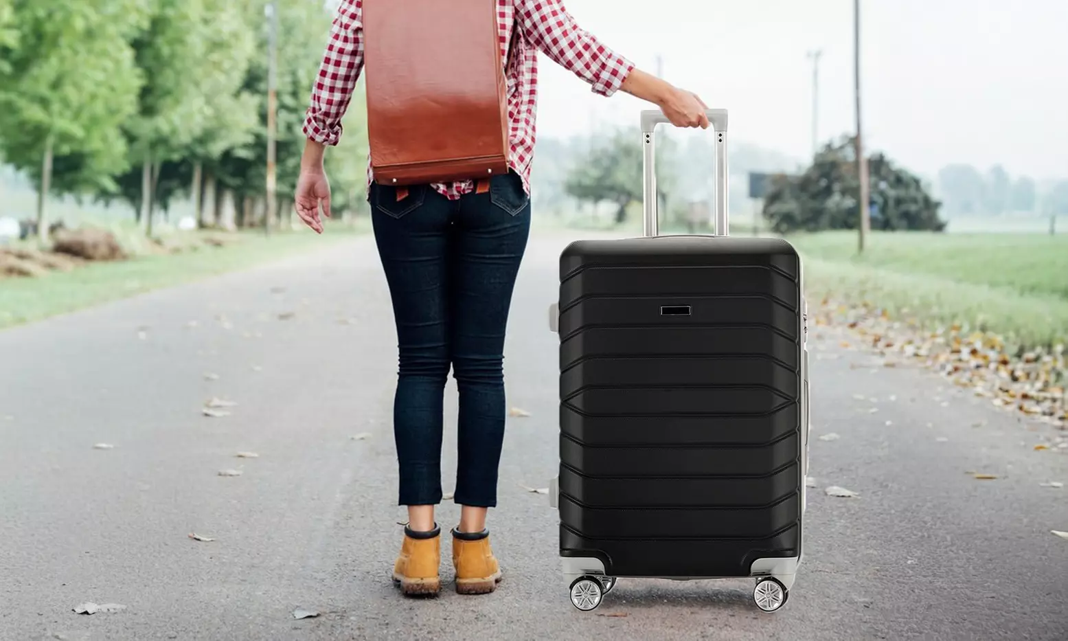 Set 4 valigie rigide con beauty case Bakaji