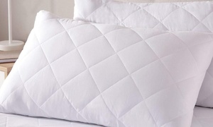 Two, Four or Six Zipped Quilted Pillow Covers 