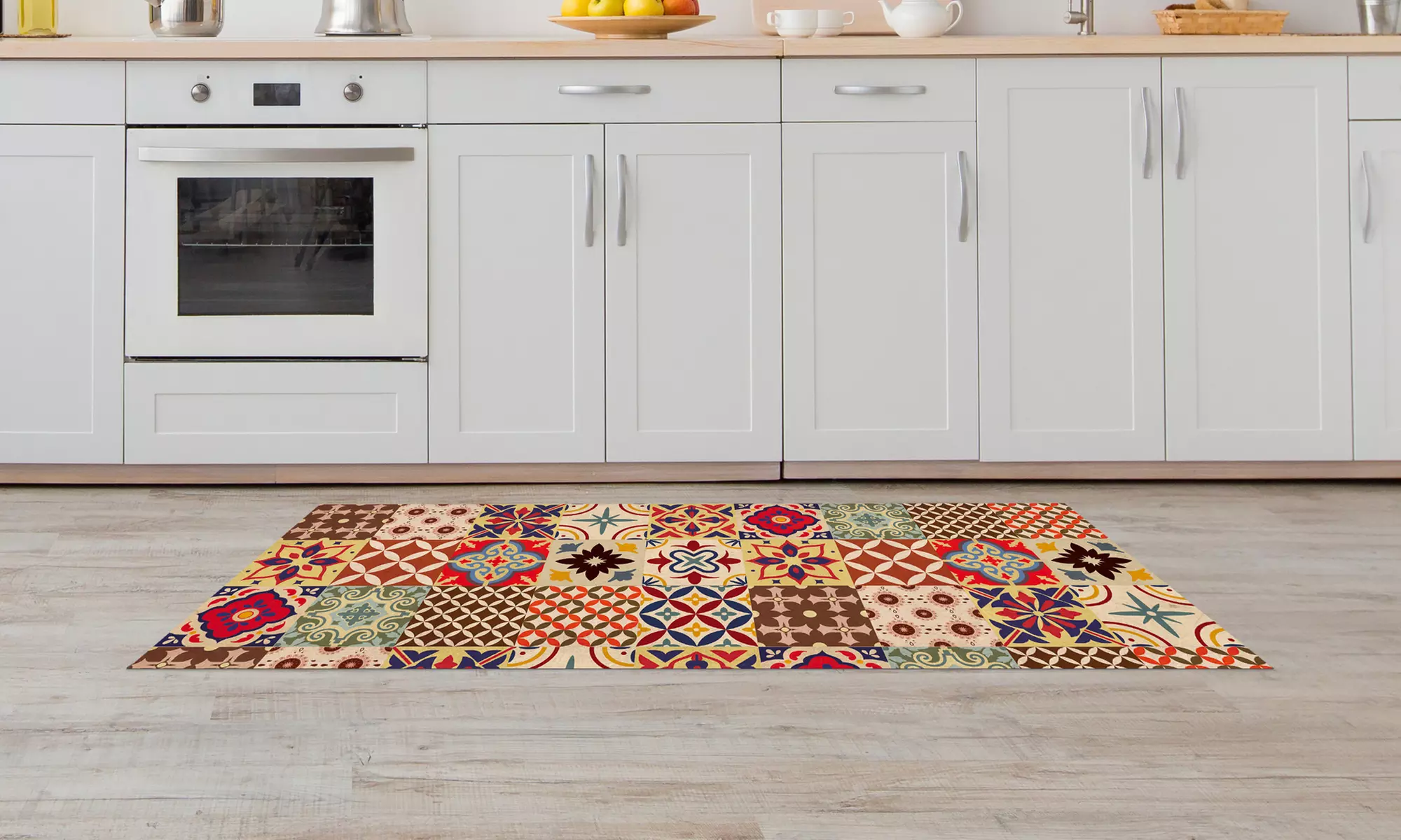 Non-Slip Kitchen Runner Rug with Digital Print
