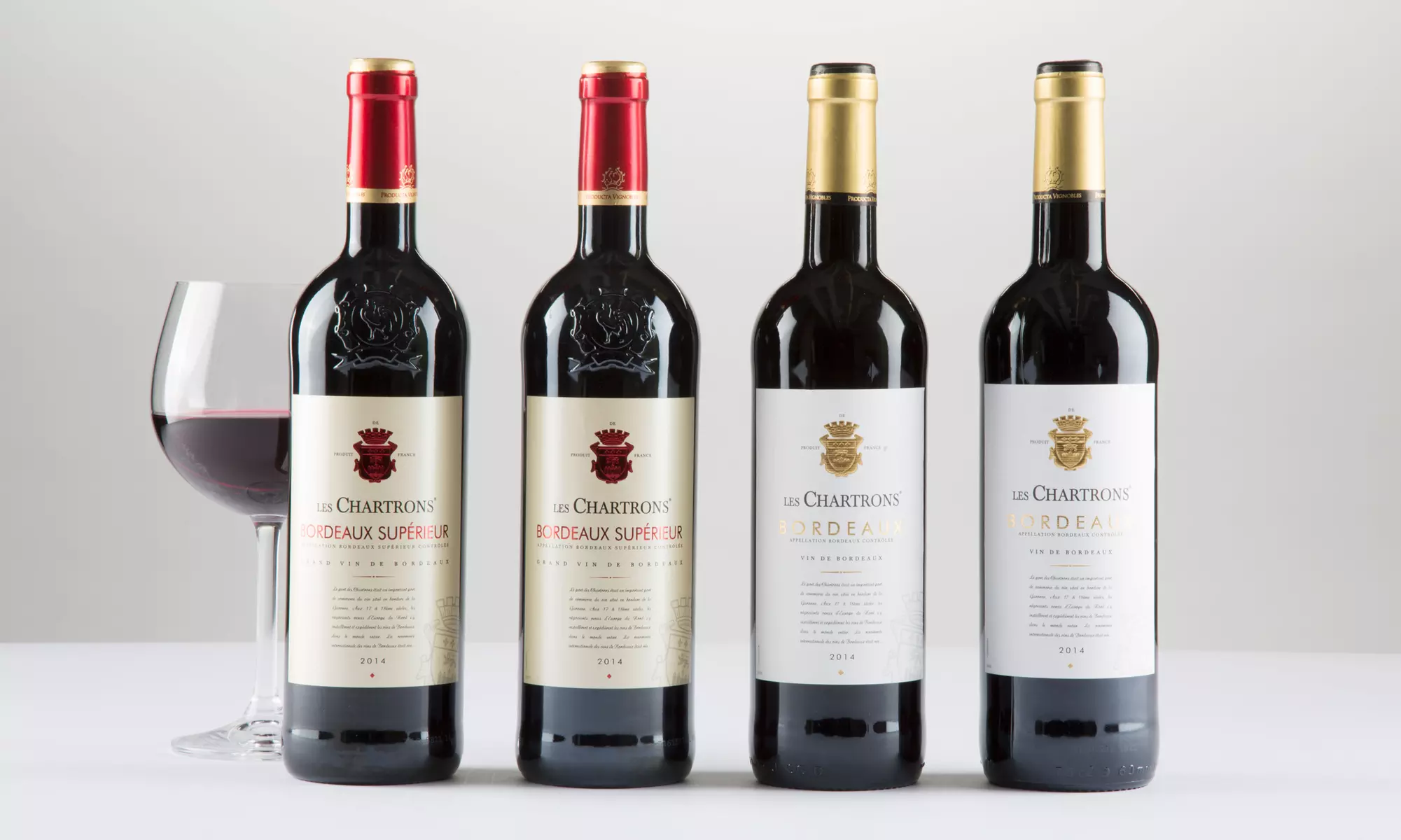 Four Bottles of 2014 Les Chartrons Bordeaux from Heartwood & Oak (64% Off). Shipping Included.   - Primary Image