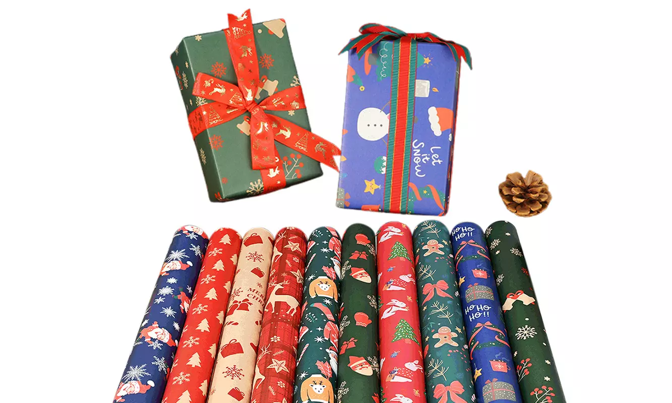 10 Pieces of Christmas Wrapping Papers