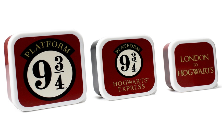 Image 2: Set of Two or Three Harry Potter Lunch Boxes