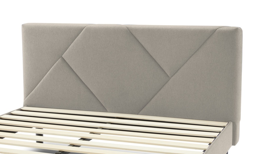 Image 30: Lit design rembourré "Ric" avec rangement intelligent