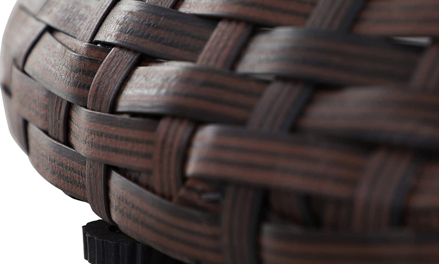 Image 4: Outsunny Rattan-Effect Ice Bucket Table