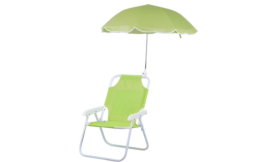 Image 10: Silla plegable para niños con sombrilla ajustable