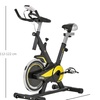 Image 4: HomCom Indoor Exercise Bike for Spin Classes or Low Impact Exercise