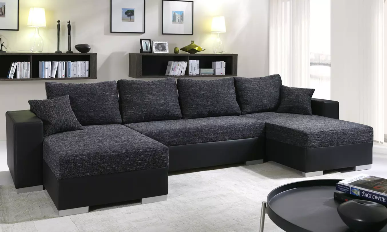 Canapé d'angle convertible Enno, 5 places, livraison offerte - Primary Image