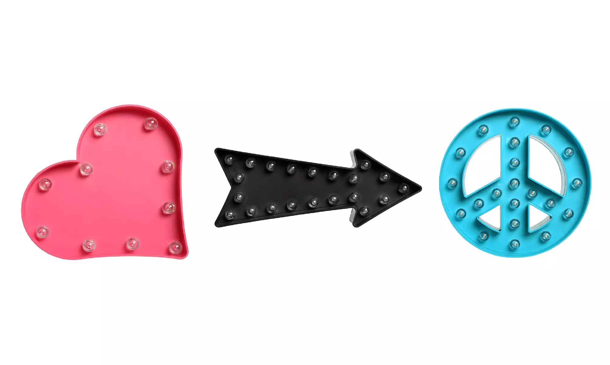 Arrow/Heart/or Peace Decorative LED Marquee Sign - Primary Image