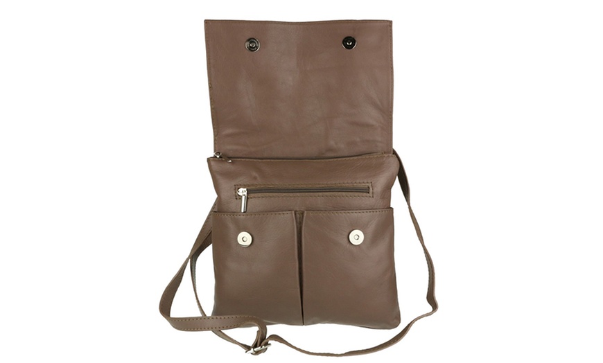 Image 84: Cross-Body Leather Shoulder Bag 
