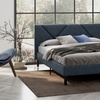 Image 16: Letto imbottito in tessuto con doghe in legno e vano contenitore