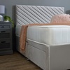Image 3: Divan Bed Base with Aspen Striped Headboard 