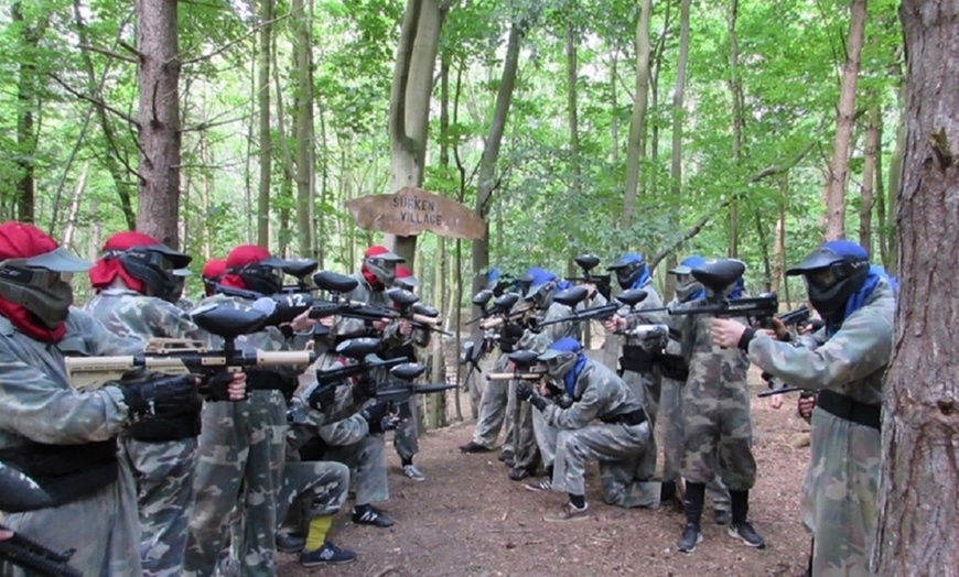 Image 1: Paintball With Lunch for Four