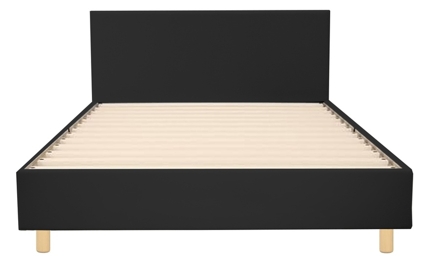 Image 14: Lit Rome en simili cuir design élégant, Sampur