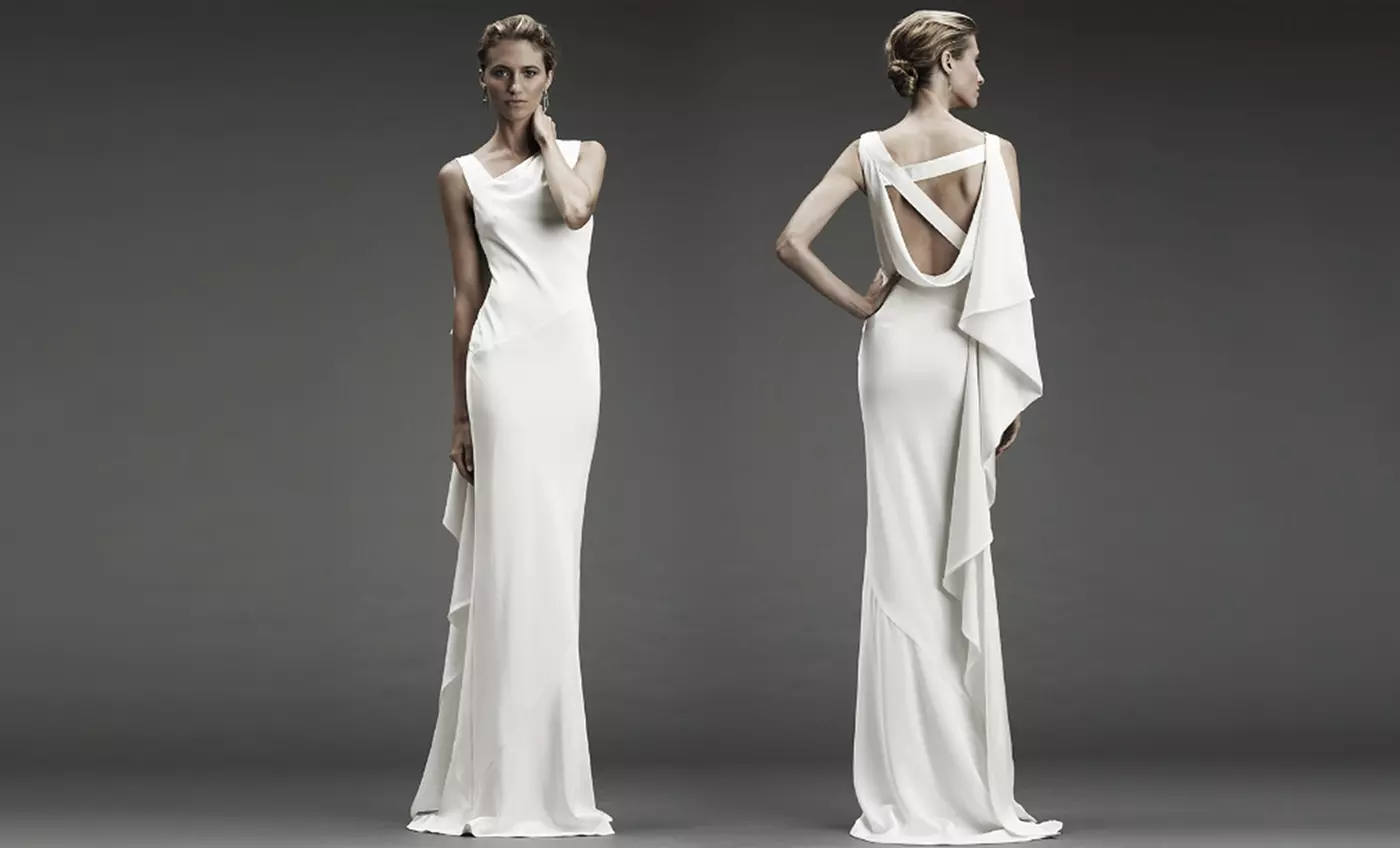 Silk, Chiffon, and Crepe Nicole Miller Bridal Gowns. Multiple Styles Available. Free Returns. - Second Medium